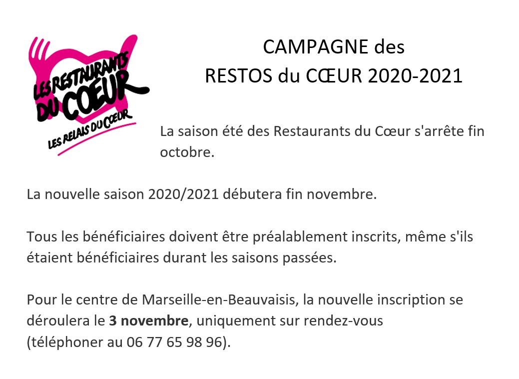 Date Campagne D'été Restos Du Coeur 2022 Restos du coeur : campagne 2020-2021